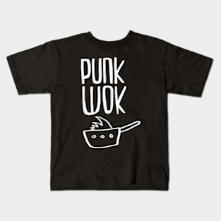 Funny, punkrock, pun, punk wok Kids T-Shirt